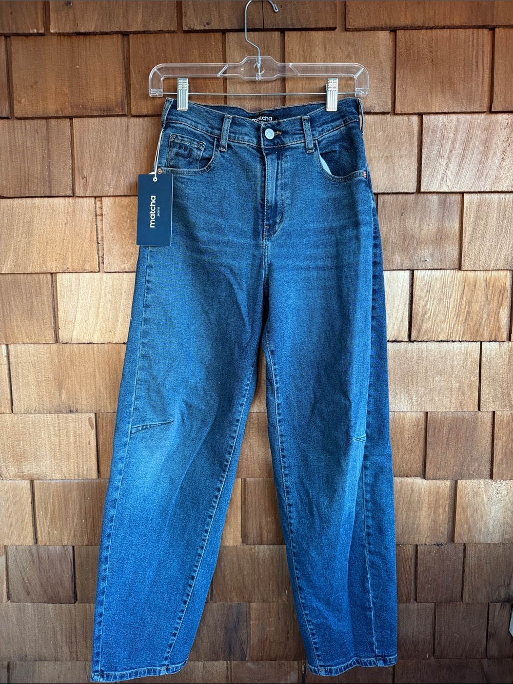 Matcha Barrel Jeans in Medium Blue Wash